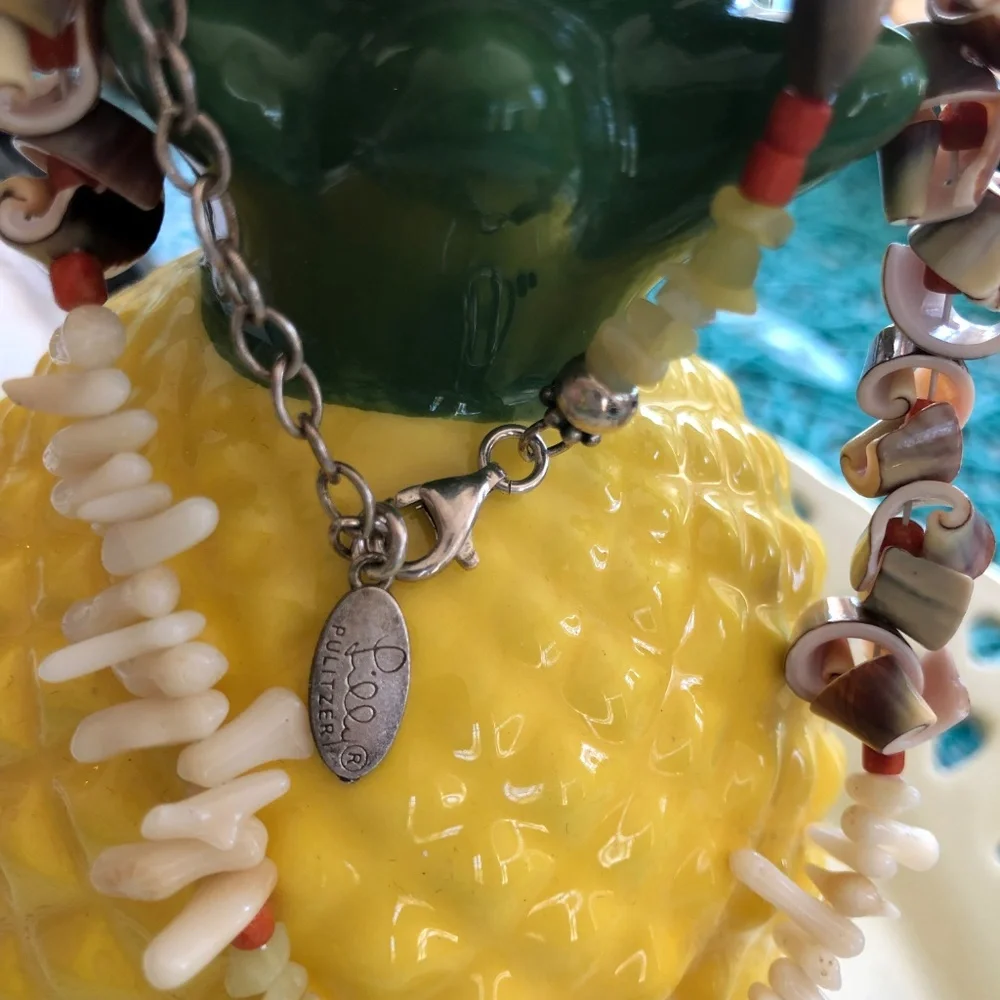 Lilly Pulitzer‎ sterling Shell and coral necklace